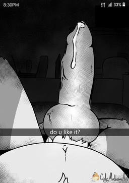 anthro balls bed bodily_fluids camera_flash camera_view chest_tuft electronics erection fur furniture genital_fluids genitals knot male nude penis phone precum simple_background slightly_chubby solo tuft vein veiny_penis codyf0xx inktober snapchat dakota_mathews canid canine fox mammal 2021 digital_media_(artwork) monochrome shaded