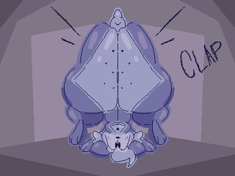 anthro anus big_butt big_ears breasts bubble_butt bunny_costume butt clothed clothing costume female freckles fur genitals hair huge_butt hyper hyper_butt looking_at_viewer looking_back puffy_anus simple_background solo tail text thick_thighs toony toony_expression twerking thadeef3 bunoo_(thadeef3) kangaroo macropod mammal marsupial 2d_animation 4:3 animated animated_gif digital_media_(artwork) low_res restricted_palette short_playtime