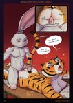 ahegao ankles_tied anthro anus bdsm biceps blush bodily_fluids bondage bound breast_squish breasts butt dialogue dominant dominant_male dripping duo erection feet female female_penetrated fingers from_behind_position fur furniture genital_fluids genitals hands_tied holding_tail kneeling larger_female larger_penetrated looking_pleasured lying male male/female male_penetrating male_penetrating_female massage_table muscular muscular_anthro muscular_female muscular_male navel nude on_front on_table open_mouth pecs penetration penile penile_penetration penis saliva saliva_drip saliva_on_tongue sex simple_background size_difference small_dom_big_sub smaller_male smile speech_bubble squish submissive submissive_female table tail text toes tongue tongue_out vaginal vaginal_penetration vein veiny_penis vulva hacatiko dreamworks kung_fu_panda master_tigress felid lagomorph leporid mammal pantherine rabbit tiger comic digital_media_(artwork) english_text hi_res
