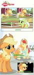 absurd_res apple applejack_(mlp) barn black_border border bright_mac_(mlp) brooch building clothing cold covered_in_snow cowboy_hat cutie_mark daughter_(lore) dialogue ears_down ears_flat ears_up earth_pony english_text equid equine estories father_(lore) father_and_child_(lore) father_and_daughter_(lore) female fence feral food friendship_is_magic fruit grandchild_(lore) granddaughter_(lore) grandmother_(lore) grandmother_and_grandchild_(lore) grandmother_and_granddaughter_(lore) grandparent_(lore) grandparent_and_grandchild_(lore) granny_smith_(mlp) group happy hasbro hat hat_ornament hay hay_bale headgear headwear hi_res horse male mammal mother_(lore) mother_and_child_(lore) mother_and_daughter_(lore) mother_and_son_(lore) my_little_pony narrowed_eyes outside parent_(lore) parent_and_child_(lore) parent_and_daughter_(lore) parent_and_son_(lore) pear_butter_(mlp) pivoted_ears plant pony scarf smile snow son_(lore) sweet_apple_acres text tree walking white_fence winter