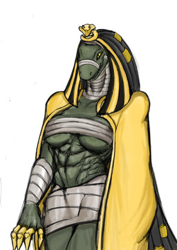 a abs anthro bandage big_breasts breasts chest_wraps claws clothing dreadlocks female muscular muscular_anthro muscular_female navel non-mammal_breasts non-mammal_navel robe solo under_boob wraps hlappy3 egyptian_mythology marvel middle_eastern_mythology moon_knight_(series) mythology ammit ammit_(moon_knight) alligator alligatorid crocodilian reptile scalie absurd_res hi_res