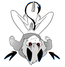 back_wings balls bottomless bottomless_humanoid bottomless_male clothed clothing curved_horn erection feet genitals hoodie horn humanoid_feet humanoid_genitalia humanoid_penis male panties panties_around_tail penis plantigrade smile spade_tail tail topwear underwear underwear_around_tail vein veiny_penis wide_eyed wings xing1 arlo_(xing1) demon demon_humanoid humanoid hi_res monochrome