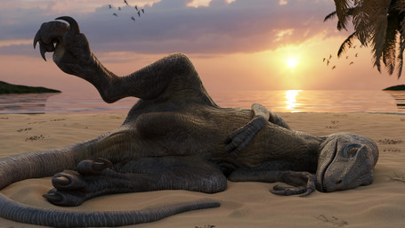 animal_genitalia beach bedroom_eyes claws cloaca detailed_background female female_feral feral genitals grey_body grey_scales looking_at_viewer lying narrowed_eyes nude on_ground on_side outside palm_tree plant presenting presenting_cloaca pubic_boot sand scales seaside seductive sharp_teeth sky solo spread_legs spreading sunset tail teeth tree vertical_cloaca water anonymous_artist ivorylagiacrus benjewer_(modeler) jurassic_park jurassic_world universal_studios blue_(jurassic_world) dinosaur dromaeosaurid prehistoric_species reptile scalie theropod velociraptor 16:9 2021 3d_(artwork) 4k absurd_res artist_collaboration digital_media_(artwork) hi_res widescreen