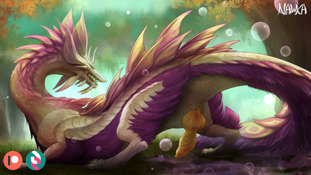 all_fours animal_genitalia butt cloaca cloacal_penis digitigrade erection feral forest fur genitals knot looking_at_viewer looking_back looking_back_at_viewer male male_feral penis plant presenting presenting_hindquarters purple_body purple_fur scales solo tail tree vertical_cloaca white_body white_scales nawka capcom monster_hunter leviathan_(mh) mizutsune 16:9 2020 widescreen