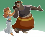 anthro clothed clothing crossgender duo female overweight op80918 disney talespin the_jungle_book baloo rebecca_cunningham american_black_bear bear black_bear mammal sloth_bear ursine