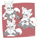 2018 anthro blush bodily_fluids breast_play breasts canid clothing coolblue disembodied_penis duo fan_character female footwear genitals gloves hair handwear high_heels looking_at_viewer male male/female mammal nipples open_mouth penetration penis sega sex simple_background smile solo_focus sonic_the_hedgehog_(series) sweat sweatdrop titfuck vaginal vaginal_penetration