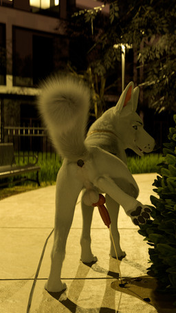 animal_genitalia animal_penis anus balls bodily_fluids canine_genitalia canine_penis feral genital_fluids genitals hiked_leg knot knotted_penis looking_at_viewer looking_back looking_back_at_viewer male male_peeing park peeing peeing_on_ground peeing_while_erect penis public_erection public_urination raised_leg raised_tail solo tail urine urine_on_ground urine_pool urine_stream redneck_redoubt bolt_(film) disney bolt_(bolt) canid canine canis domestic_dog german_shepherd herding_dog mammal pastoral_dog 3d_(artwork) 4k 9:16 absurd_res digital_media_(artwork) hi_res