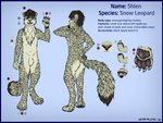 anthro clock digitigrade male pawpads retractable_claws scar solo tail text watch weremlems shlen felid mammal pantherine snow_leopard 4:3 english_text hi_res model_sheet