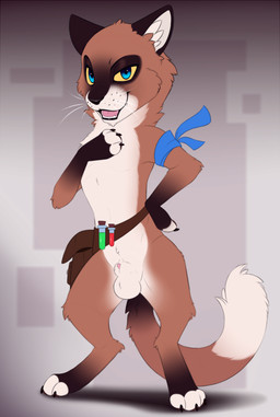 3_fingers 3_toes animal_genitalia anthro arm_markings bag balls biped black_body black_claws black_ears black_fur black_markings black_nose blue_eyes claws digitigrade dipstick_tail facial_markings feet finger_claws fingerless_(marking) fingers front_view fur fur_markings genitals gloves_(marking) grey_background hand_on_chest head_markings inner_ear_fluff leg_markings looking_at_viewer male male_anthro markings mask_(marking) multicolored_body multicolored_fur nude nude_anthro nude_male open_mouth paw_markings penis penis_tip pink_penis pink_tongue potion semi-anthro sheath simple_background smile smiling_at_viewer smirk smirking_at_viewer snout socks_(marking) solo standing tail tail_markings tan_body tan_fur tan_tail teeth toe_claws toeless_(marking) toes tongue tuft vial whiskers white_balls white_body white_fur white_inner_ear white_inner_ear_fluff white_markings white_tail white_tail_tip yellow_body meraence domestic_cat felid feline felis mammal 2023 digital_media_(artwork) hi_res