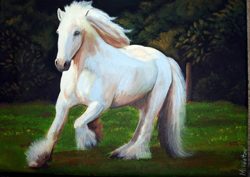 albino blue_eyes feral forest fur grass plant quadruped running short_fur solo tree white_body white_fur mihin89 equid equine horse mammal 2017 oil_painting_(artwork) painting_(artwork) traditional_media_(artwork) traditional_painting_(artwork)