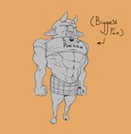 2_horns abs bald clothed clothing crop_top crossdressing fist horn humanoid_pointy_ears male muscular muscular_male not_furry pointy_ears shirt solo t-shirt topwear that1gayship disney gravity_falls fan_character demon demon_humanoid humanoid