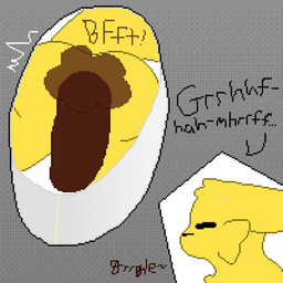 anthro anus balls bodily_fluids butt butt_focus desperation dialogue fart feces flaccid fur genital_fluids genitals male onomatopoeia peeing penis pooping pooping_in_toilet pushing rear_view sitting solo sound_effects struggling text toilet urine yellow_body yellow_fur powjibow rain_world videocult monk_(rain_world) slugcat 1:1 animated hi_res no_sound short_playtime video