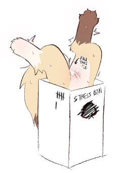 anthro bodily_fluids body_writing box container cum cum_drip cum_from_vagina cum_in_vagina cum_inside cum_on_leg dripping female fur genital_fluids genitals humanoid_genitalia humanoid_vulva in_box in_container leaking_cum legs_in_air nude paws presenting presenting_vulva shaking simple_background solo spreading sweat sweatdrop tail tan_body tan_fur text upside_down vulva white_background writing_on_thigh aarelthings caramel_(aarelthings) domestic_cat felid feline felis mammal hi_res