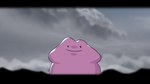 ambiguous_gender black_eyes blurred_background cloud dot_eyes front_view not_furry pink_body pink_goo sky smile solo drunk_oak nintendo pokemon ditto_(pokemon) generation_1_pokemon goo_creature pokemon_(species) 16:9 2022 hi_res widescreen