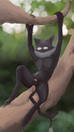 5_fingers 5_toes anal anal_penetration animal_genitalia animal_penis anthro anus aroused balls belly big_anus big_tail biped black_arms black_balls black_belly black_body black_claws black_ears black_fur black_hands black_legs black_sheath black_tail branch claws crooked_tail day detailed_background digitigrade erection feet finger_claws fingers fur furry_tail genitals grey_body grey_fur grey_tuft improvised_sex_toy long_tail male male_anthro monotone_anus monotone_arms monotone_balls monotone_belly monotone_body monotone_fur monotone_genitals monotone_penis monotone_tail multicolored_body multicolored_fur neck_tuft nubbed_penis nude outside pawpads paws penetration penile penis pink_anus pink_hands pink_pawpads pink_paws pink_penis plant prehensile_tail sheath short_ears short_fur short_sheath sitting skinny small_balls small_ears small_sheath solo spiral_pupils spread_legs spreading tail tail_anus tail_tuft thin_arms thin_penis thin_tail three-quarter_view tight_balls toes tree tuft two_tone_body two_tone_fur two_tone_hands white_eyes rayne_hill seraphix cryptid 2026 absurd_res digital_drawing_(artwork) digital_media_(artwork) hi_res lineless shaded male_(lore)