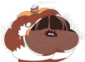 anthro anthro_pred belly big_belly big_moobs candy chocolate cracker dairy_products dessert duo eyeless eyes_closed eyewear fat_folds food glass glasses hair hand_on_belly hand_on_own_belly huge_belly huge_moobs human_prey imprint internal male male_anthro male_pred marshmallow mask moobs morbidly_obese morbidly_obese_anthro morbidly_obese_male multicolored_body navel nipples nude nude_anthro nude_male obese obese_anthro obese_male oral_vore overweight overweight_anthro overweight_male pseudo_hair s'more simple_background slime solo tail vore wearing_glasses whipped_cream white_background goosig00ner chocolo_(kinky_nicky26) nick_grey_(kinky_nicky26) food_creature human mammal monster absurd_res digital_drawing_(artwork) digital_media_(artwork) hi_res
