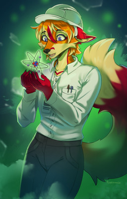 5_fingers anthro armor biped bottomwear claws clothed clothed_anthro clothed_male clothing collared_shirt dress_shirt finger_claws fingers front_view fully_clothed fully_clothed_anthro fully_clothed_male fur hair hard_hat headgear helmet looking_at_object male open_mouth orange_body orange_fur orange_hair pants purple_eyes shirt simple_background solo standing tail teeth tongue topwear purplelemons canid canine fox mammal 2026 digital_drawing_(artwork) digital_media_(artwork) hi_res