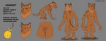 anthro female solo standing thathornycat vagrant_(wozzard) canid canine mammal absurd_res colored hi_res line_art model_sheet