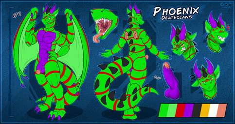 angry anthro balls bodily_fluids circumcised claws confusion cross-popping_vein erection flaccid genitals green_body hand_on_hip horn humanoid_genitalia humanoid_penis male nude open_mouth penile penis question_mark saliva saliva_on_tongue smile solo tail teeth tongue tongue_out wings aktiloth mythology dragon lizard mythological_creature mythological_scalie reptile scalie absurd_res digital_media_(artwork) hi_res model_sheet
