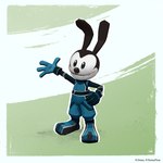 4_fingers anthro biped black_body black_nose border clothed clothing fingers fully_clothed grin hand_on_hip long_ears male multicolored_body racing_suit smile solo standing teal_clothing white_body white_border unknown_artist disney disney_speedstorm gameloft oswald_the_lucky_rabbit lagomorph leporid mammal rabbit 1:1 2023 concept_art hi_res official_art