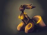 anthro anthrofied areola bodily_fluids breasts female glowing glowing_breasts glowing_nipples hand_between_legs masturbation nipples pokemorph saliva saliva_string solo thick_thighs wide_hips yellow_areola yellow_nipples cinnamomo nintendo pokemon eeveelution generation_2_pokemon pokemon_(species) umbreon 4:3 hi_res