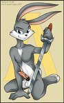 3_toes 4_fingers animal_genitalia animal_penis anthro arm_support balls black_nose blue_eyes chest_tuft erection feet fingers fur genitals glans grey_body grey_fur grin hand_on_ground holding_object holding_weapon katana kneeling lagomorph_penis long_ears looking_at_viewer male melee_weapon mottled mottled_genitalia nude penis pink_penis sheath simple_background smile solo sword teeth toes tuft weapon white_body white_fur ayelet_ripley loonatics_unleashed looney_tunes warner_brothers ace_bunny lagomorph leporid mammal rabbit 2007 unavailable_at_source