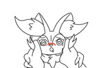 anthro blinking blush dialogue duo female first_person_view grabbing_face heart_eyes heart_symbol human_on_anthro inner_ear_fluff interspecies kissing kissing_pov male male/female sound_effects surprise talking_to_viewer text tuft planaarts zigrock001 boy_kisser_(meme) nintendo pokemon braixen generation_6_pokemon human mammal pokemon_(species) 2023 2d_animation animated frame_by_frame hi_res meme monochrome short_playtime sound webm