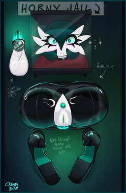 anthro bdsm bondage bound buttplug chastity_cage chastity_device clothing fire flat_chastity_cage footwear herm high_heels intersex latex plug_(sex_toy) sex_toy shoes solo through_wall creambeam european_mythology irish_mythology mythology nintendo pokemon fan_character dullahan gardevoir generation_3_pokemon pokemon_(species) absurd_res hi_res