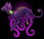 ambiguous_gender claws emaciated feral floating green_eyes multi_eye pawpads paws prick_ears purple_body skinny snout solo spines stinger suction_cup tail tentacles thin_tail rackel welcome_to_night_vale khoshekh domestic_cat felid feline felis mammal monster cool_colors purple_theme