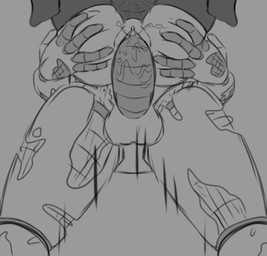 5_fingers anthro balls black_clothing black_legwear black_thigh_highs bodily_fluids clitoris close-up clothing crossgender duo erection female female_humanoid fingers genital_fluids genitals grey_background grey_balls grey_body grey_penis grey_skin holding_butt interspecies legwear lifting_partner machine male male/female motion_lines mtf_crossgender penetration penis sex simple_background standing thigh_highs thrusting vaginal vaginal_fluids vaginal_penetration residentquentinmain dead_by_daylight five_nights_at_freddy's five_nights_at_freddy's_3 scottgames tokyo_ghoul ken_kaneki springtrap_(fnaf) animatronic half-ghoul_(tokyo_ghoul) human humanoid hybrid lagomorph leporid mammal rabbit robot 2025 crossover digital_drawing_(artwork) digital_media_(artwork) english_description monochrome sketch trans_(lore) trans_man_(lore)
