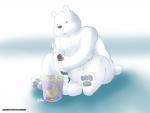 anthro balls erection genitals male masturbation nude penile penile_masturbation penis simple_background solo ursofofinho cartoon_network we_bare_bears ice_bear_(we_bare_bears) bear mammal polar_bear ursine