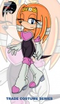 anthro cosplay female heart_symbol one_eye_closed solo tail text wink zeta_r-02 sega sonic_adventure sonic_the_hedgehog_(series) rouge_the_bat tikal_the_echidna echidna mammal monotreme english_text unavailable_at_source