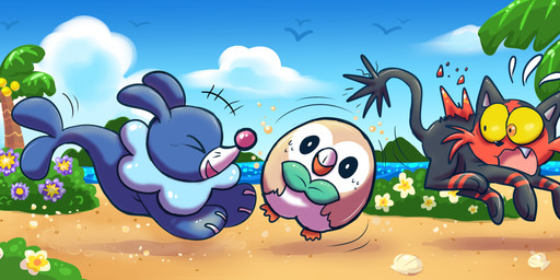 3_fingers 3_toes action_pose ambiguous_gender beach beady_eyes beak biped black_body black_eyes black_fur black_nose black_tail blue_body blue_skin brown_beak brown_body brown_feathers cheek_tuft cloud coconut detailed_background digitigrade drupe_(fruit) eyes_closed facial_markings facial_tuft fangs feathers feet feral fin fingers flippers floppy_ears flower food frill_(anatomy) fruit fur grass green_body green_feathers group happy head_markings hindpaw jumping laugh long_tail markings membrane_(anatomy) membranous_frill midair mismatched_pupils motion_lines multicolored_beak multicolored_body multicolored_fur multicolored_skin muzzle_(marking) nature neck_frill nude open_mouth open_smile orange_eyes outside palm_tree paws pink_nose plant pose pseudo_clothing quadruped red_body red_fur red_stripes rolling sand scared sea seashell seaside shell side_view sky smile snout snout_markings starter_trio striped_body striped_fur stripes tail tail_fin tail_tuft talons teeth toes tree tuft two_tone_beak two_tone_body two_tone_fur water whiskers white_beak white_body white_feathers white_skin wide_eyed winged_arms wings yellow_sclera verna_corbin nintendo pokemon aquatic avian bird felid generation_7_pokemon litten mammal pinniped pokemon_(species) popplio rowlet 2016 digital_media_(artwork) hi_res