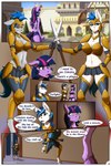 absurd_res anthro anthrofied armor bottomwear breasts brother_(lore) brother_and_sister_(lore) cleavage clothed clothing comic dialogue equid equine female fingering fingering_self friendship_is_magic group hair hasbro hi_res holding_melee_weapon holding_object holding_polearm holding_spear holding_weapon horn male mammal masturbation melee_weapon my_little_pony mythological_creature mythological_equine mythology polearm purple_body shining_armor_(mlp) sibling_(lore) sister_(lore) skirt spear speech_bubble text twilight_sparkle_(mlp) twotail813 unicorn weapon winged_unicorn wings