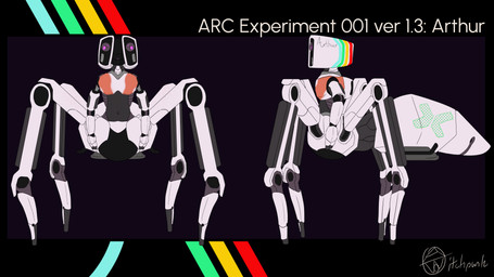 2_fingers 4_legs :3 fingers machine male medical simple_background smile solo vvitchpunk arc_raiders arthur_(vvitchpunk) arthropod robot taur tick_(arc_raiders) 16:9 4k absurd_res hi_res model_sheet widescreen