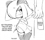 belly big_belly blush comic duo english_text female generation_3_pokemon human humanoid kirlia larger_male male mammal mizo_ne monochrome nintendo not_furry pokemon pokemon_(species) pregnant size_difference smaller_female solo_focus source_request text translated vaginal