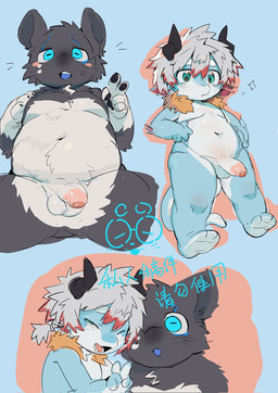 2_horns anthro balls blue_eyes duo flaccid foreskin genitals gesture hair half-erect hand_gesture hand_on_chest hands_on_hips happy horn humanoid_genitalia humanoid_penis kemono male male/male one_eye_closed open_mouth penis side_by_side simple_background sitting slightly_chubby standing unretracted_foreskin v_sign white_hair artxtcy mythology dragon mammal mythological_creature mythological_scalie scalie colored_sketch hi_res sketch watermark