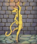 anthro biped breasts butt dancing female hindpaw looking_at_viewer looking_back nipples nude pawpads paws pole pole_dancing rear_view side_boob solo standing sentientsocks microsoft prequel_adventure the_elder_scrolls katia_managan felid khajiit mammal 5:6 digital_media_(artwork) hi_res shaded