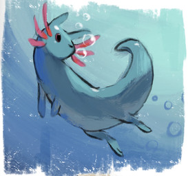 ambiguous_gender black_eyes black_nose border bubble detailed_background external_gills gills pink_gills pink_sclera solo swimming teal_body underwater water white_border yupdown rain_world videocult rivulet_(rain_world) slugcat 2024 digital_media_(artwork) digital_painting_(artwork) hi_res icon painting_(artwork)
