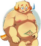 anthro balls belly flaccid floppy_ears foreskin fur genitals inverted_nipples long_foreskin male moobs navel nipples overweight overweight_male penis pinching_belly simple_background solo unretracted_foreskin white_background yellow_body yellow_fur snco333 lifewonders tokyo_afterschool_summoners cu_sith_(tas) bird_dog canid canine canis domestic_dog golden_retriever hunting_dog mammal retriever hi_res