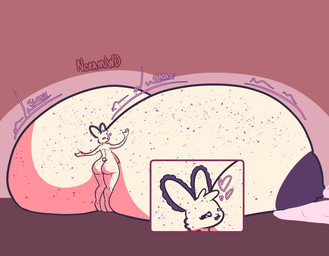 anthro big_breasts big_butt bodily_fluids breast_expansion breasts butt expansion female huge_breasts huge_butt hyper hyper_breasts immobile lactating pregnant pregnant_female simple_background solo thick_thighs white_body wide_hips nokamiwd aquatic aquatic_gastropod gastropod jorunna_parva mollusk nudibranch sea_slug slug hi_res