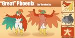 anthro duo female flat_chested muscular muscular_female solo_focus gwon nintendo pokemon great_phoenix avian generation_6_pokemon hawlucha pokemon_(species) absurd_res digital_media_(artwork) hi_res model_sheet story story_in_description