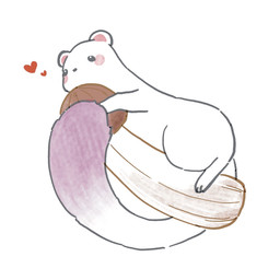 ambiguous_gender beady_eyes black_nose cheek_spots chibi feet feral fungus heart_symbol hindpaw markings mouthless mushroom on_model paws phallic round_ears simple_background solo tail tail_markings white_background white_body pixiv_id_108705947 nu:_carnival topper_(nu:_carnival) mammal mustelid musteline stoat true_musteline weasel 1:1