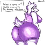 anthro big_breasts big_butt breasts butt female mature_female solo text thick_thighs training herrerfx deltarune undertale undertale_(series) toriel bovid caprine goat humanoid mammal 1:1 english_text hi_res