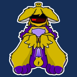 animal_genitalia animal_penis anthro balls blush erection fur genitals glowing glowing_genitalia glowing_penis machine male narrowed_eyes penis purple_body purple_fur red_eyes screen screen_face sitting solo squint yellow_body yellow_fur anonymous_artist shockblade_(character) robot robot_anthro tamacat 1:1 2024 alpha_channel digital_drawing_(artwork) digital_media_(artwork) hi_res nonbinary_(lore)