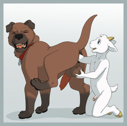 3_fingers anal anal_fisting anal_penetration animal_genitalia animal_penis anthro anthro_on_feral ball_fondling balls bestiality biped blue_border border brown_balls canine_genitalia canine_penis circumcised duo erection feral fingers fisting flaccid fondling genitals hooves humanoid_genitalia humanoid_penis larger_feral larger_male lost_my_keys male male/male male_on_feral nude penetration penis penis_size_difference quadruped sex size_difference small_penis smaller_anthro smaller_male white_balls young young_anthro young_male holly_marie_ogburn jayjay bovid canid canine canis caprine domestic_dog goat mammal