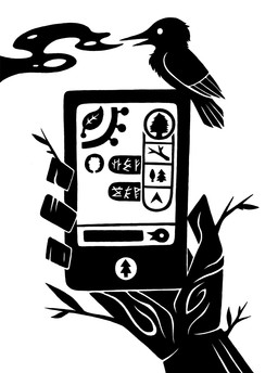 4_fingers ambiguous_gender application beak branch cellphone duo electronics feathered_wings feathers female female_pov fingers first_person_view holding_cellphone holding_object holding_phone holding_smartphone humanoid_pov leaf open_beak open_mouth perching phone plant runes scp-2393-2 silhouette simple_background smartphone tail tail_feathers tree white_background wings wood sunnyclockwork scp_foundation scp-2393-3 ambient_bird avian bird elemental_creature elemental_humanoid flora_fauna humanoid plant_humanoid treant tree_humanoid 2015 black_and_white digital_drawing_(artwork) digital_media_(artwork) hi_res monochrome