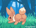 ass_up backsack balls big_butt blinking blush bouncing_balls bouncing_butt butt butt_jiggle femboy feral fluffy fluffy_tail genitals jiggling male presenting presenting_hindquarters solo tail twerking fluffydasher nintendo pokemon eevee generation_1_pokemon pokemon_(species) animated digital_media_(artwork) pixel_(artwork) short_playtime