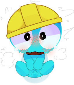 armor black_eyes blue_body blush bodily_fluids headgear headgear_only helmet helmet_only male simple_background solo sweat tears godforgiveme4 crashout_crew hi_res watermark