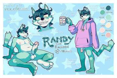 anthro balls barefoot belly beverage bottomless circumcised circumcision_scar clothed clothing coffee curved_penis eyes_closed eyewear feet flustered genital_scar genitals glans glasses hair hoodie leaning leaning_backward male masturbation nude penis scar sitting smile solo text topwear naudiz_(artist) mammal procyonid raccoon 3:2 english_text hi_res model_sheet